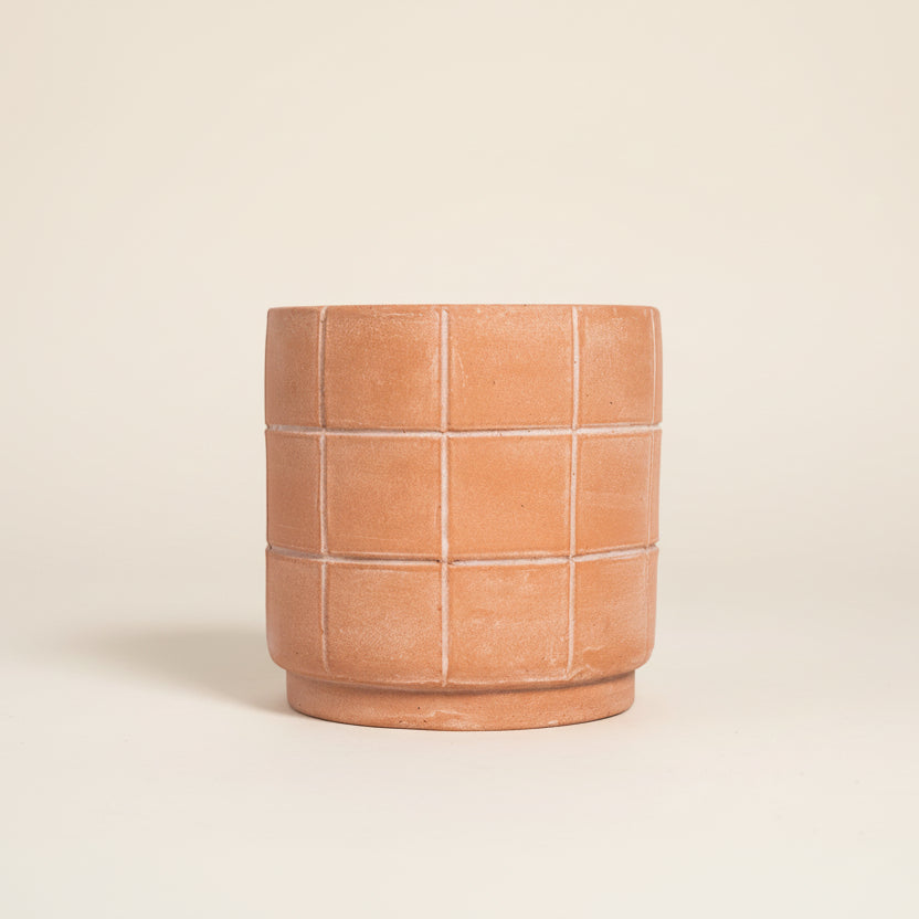 Powered by People Planters Grid Terracotta Planter - Small