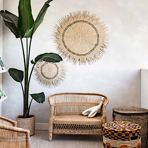 Powered by People Wall Accents 36" Sun Circle - Natural