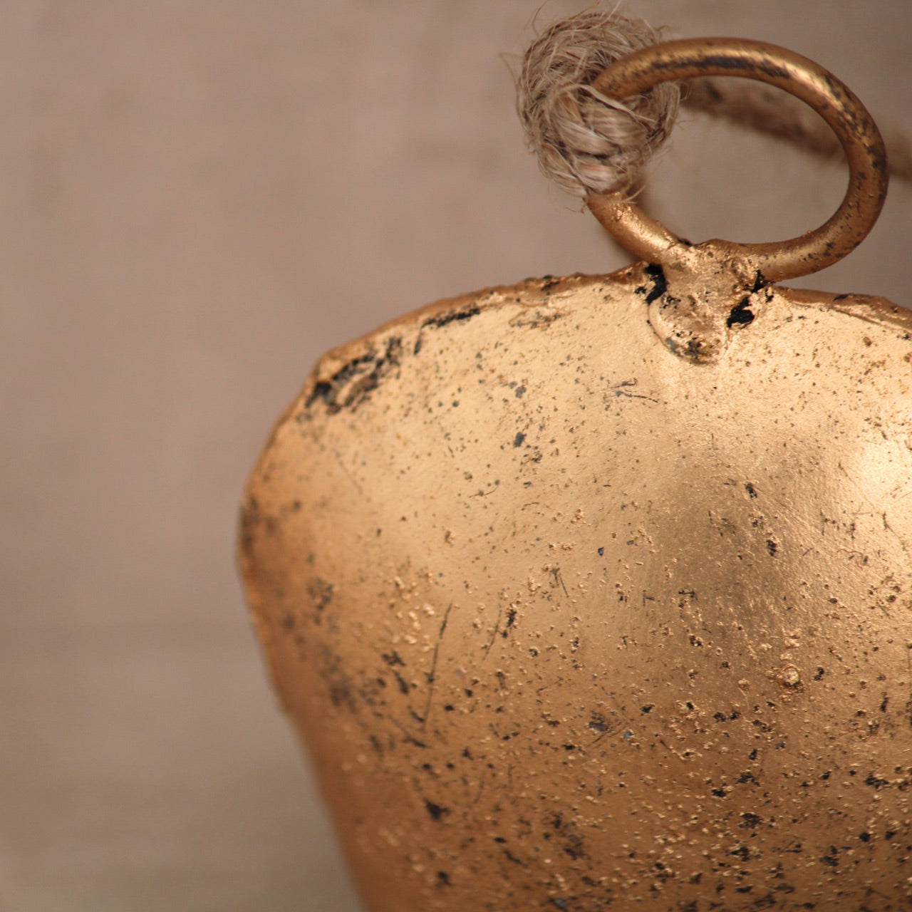 Rahab's Rope bell Brass Cowbell close-up