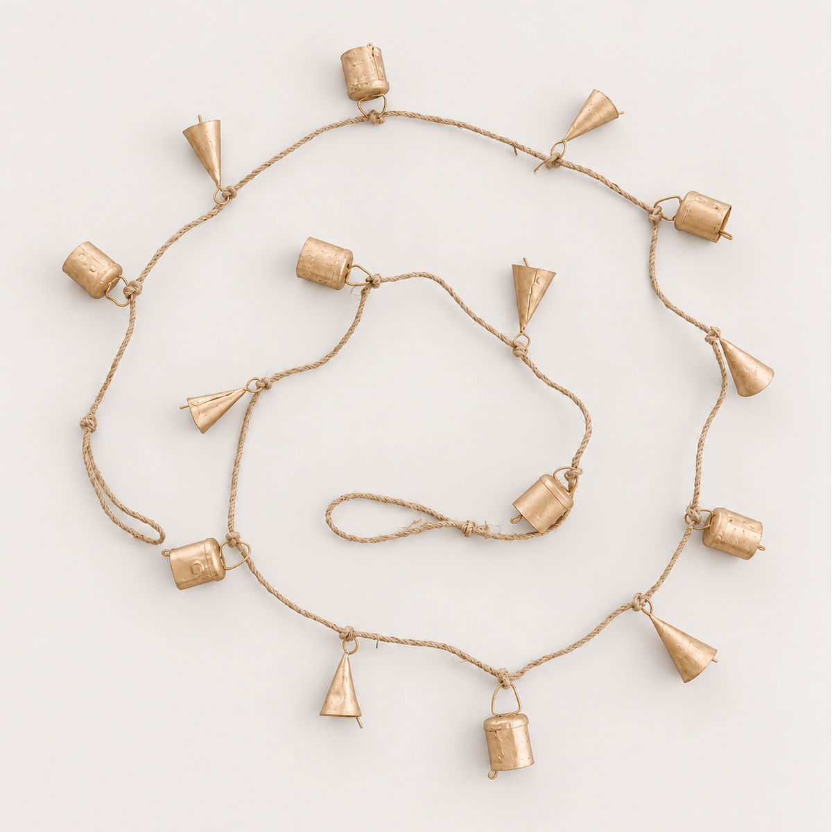 Rahab's Rope Decorative Objects Brass Bell Holiday Garland
