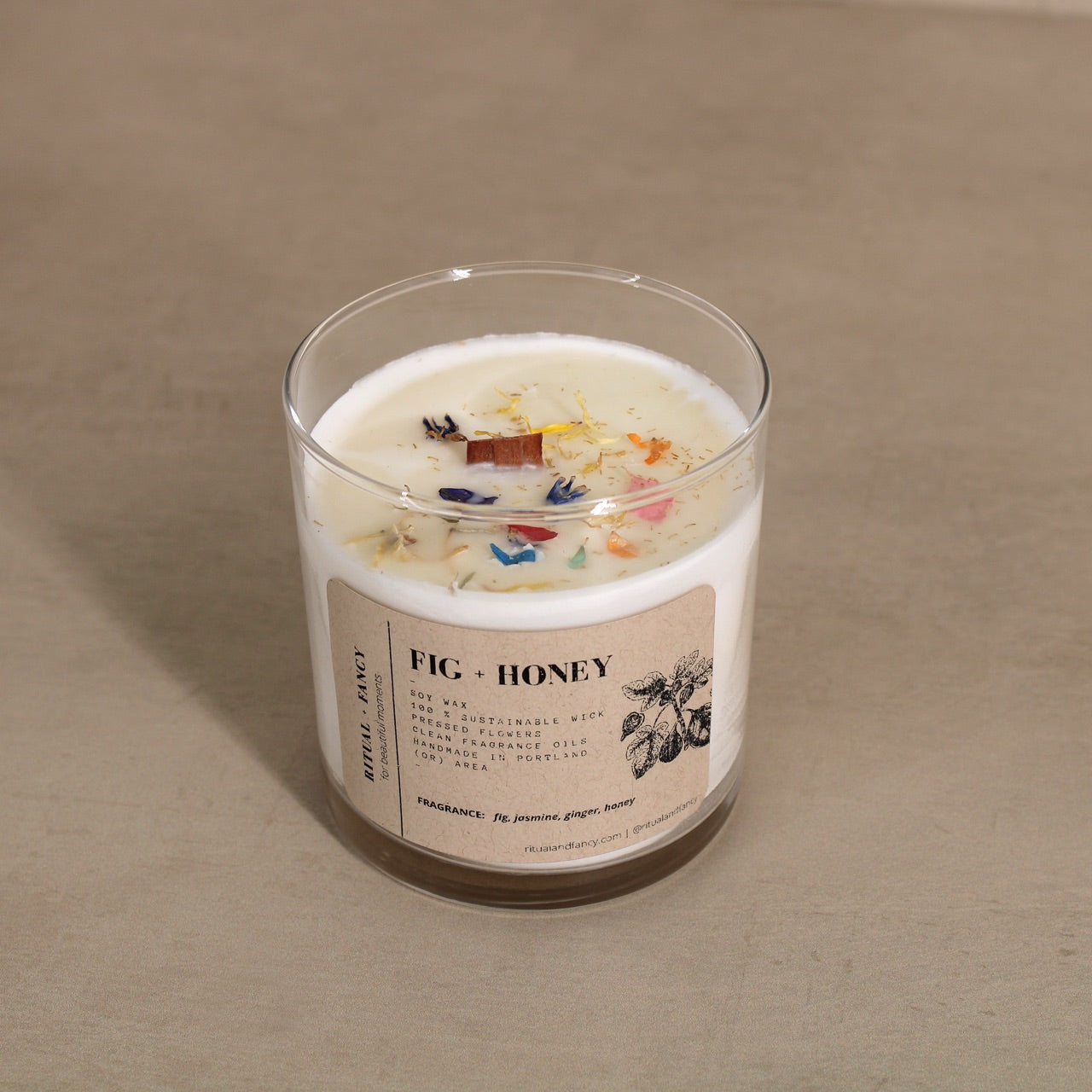 Ritual + Fancy candle Fig + Honey Soy Wax Candle