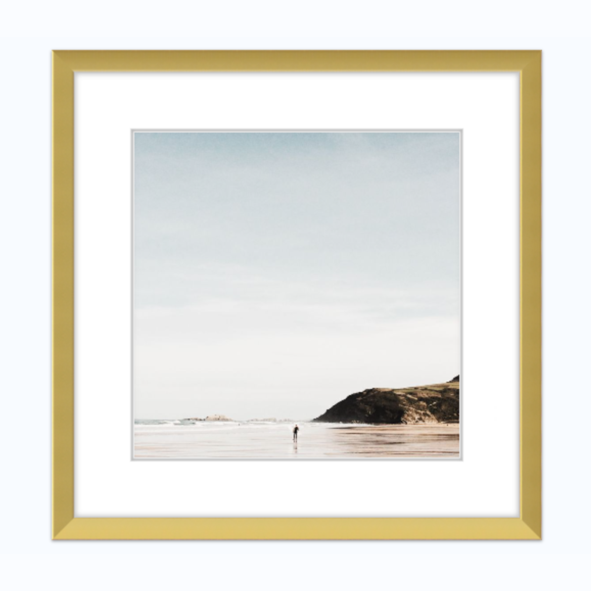 Shelf Love Collective frame 8x8 / With 2" Mat Gold Metal Frame