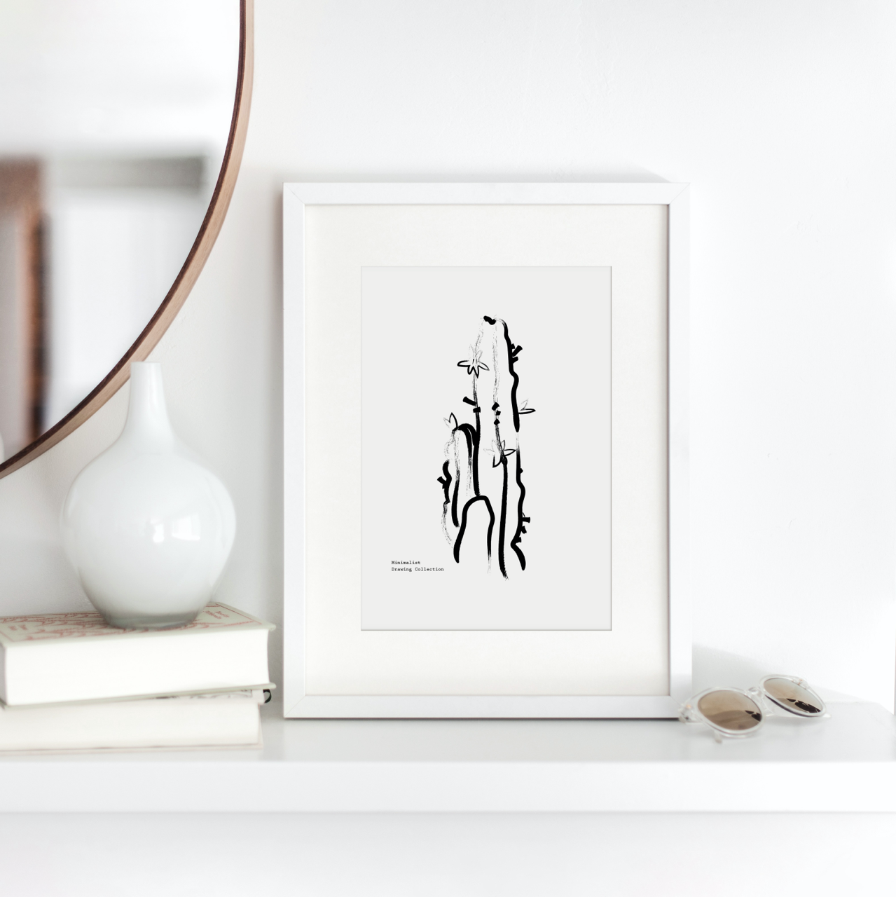 Shelf Love Collective graphic art print Cactus Drawing Art Print