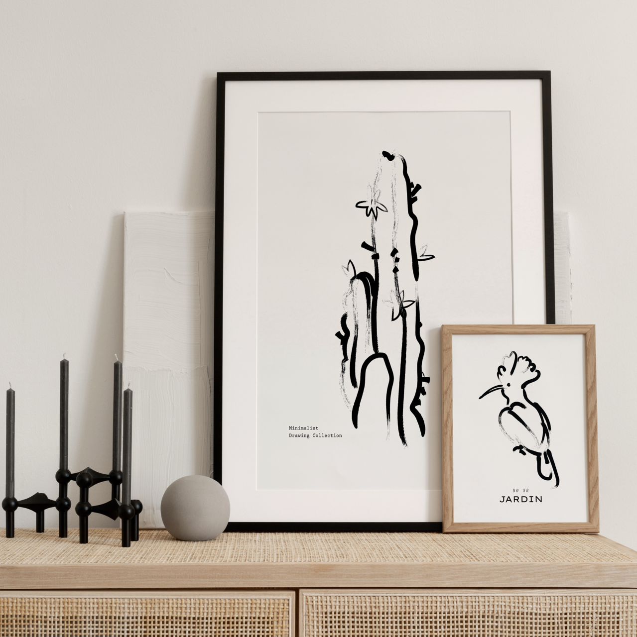 Shelf Love Collective graphic art print Cactus Drawing Art Print