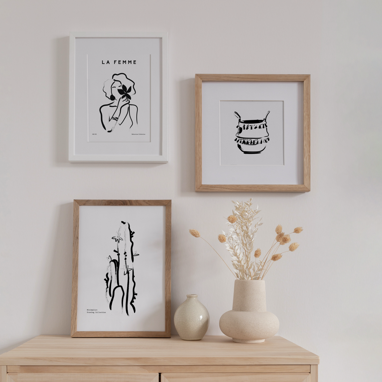 Shelf Love Collective graphic art print Cactus Drawing Art Print