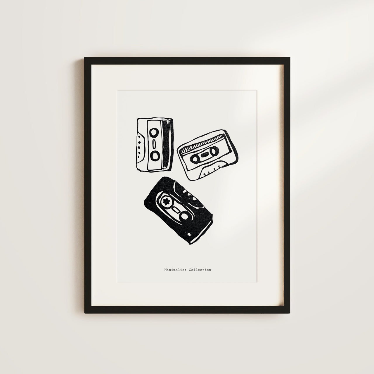 Shelf Love Collective graphic art print Cassettes Art Print