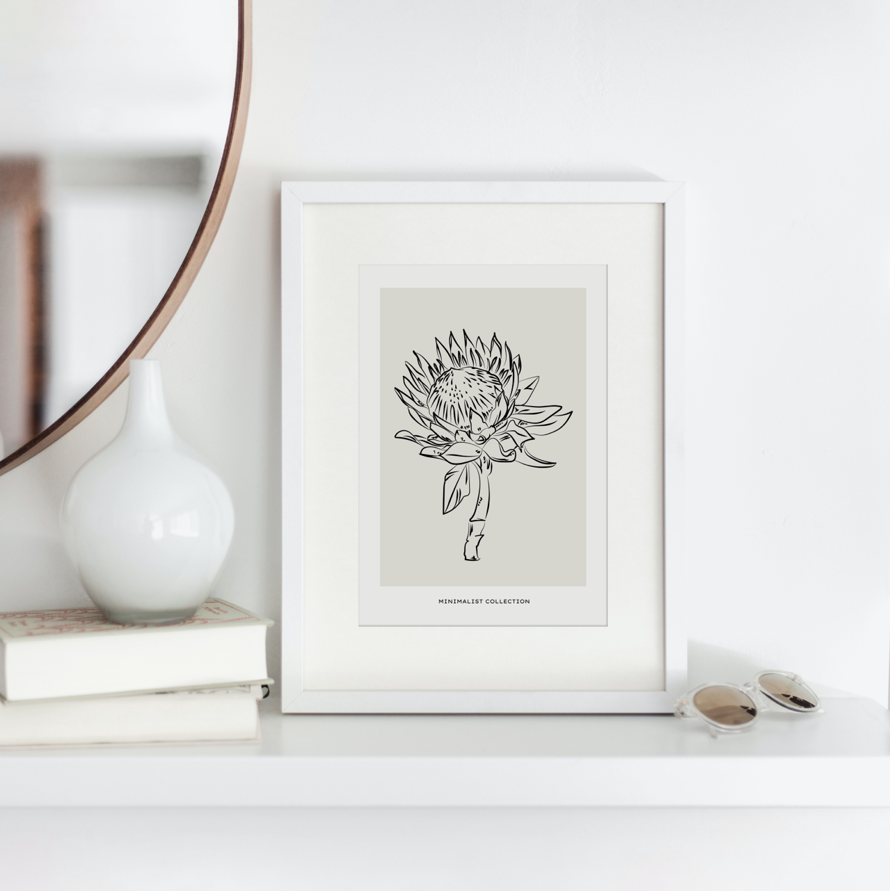 Shelf Love Collective graphic art print Minimalist Flower 01 Art Print