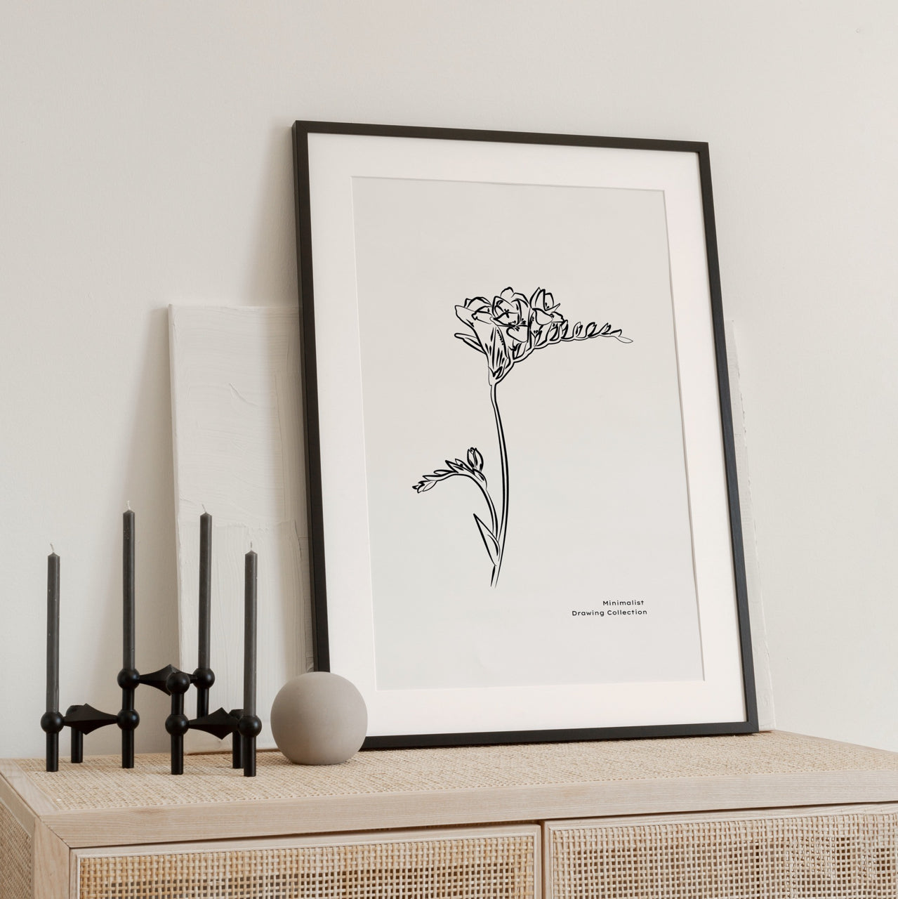 Shelf Love Collective graphic art print Minimalist Flower 02 Art Print