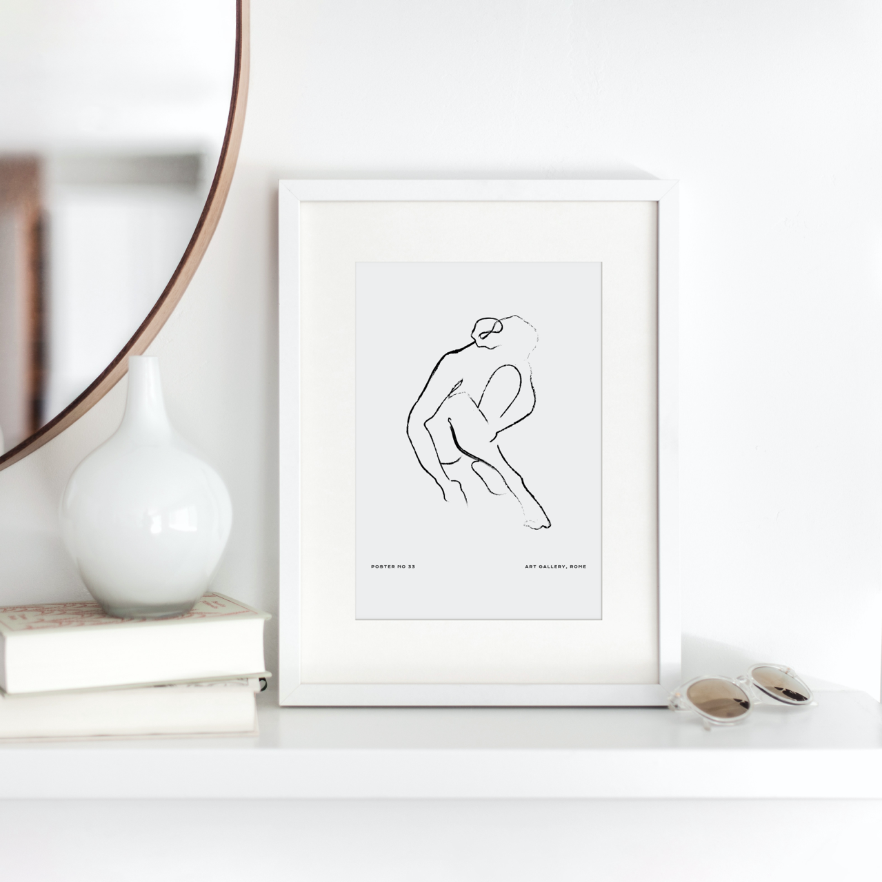 Shelf Love Collective graphic art print Woman Line Drawing Art Print