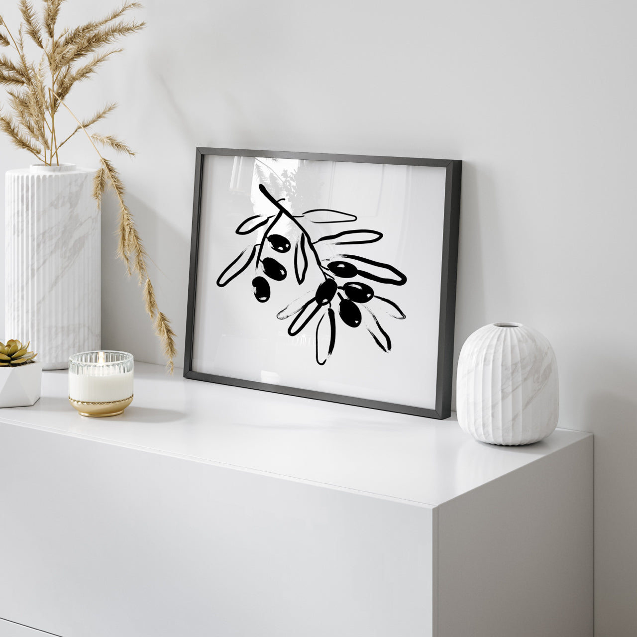 Shelf Love Print Shop graphic art print Olive Branch Art Print