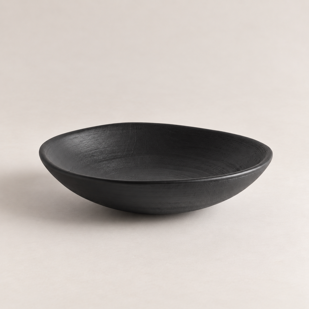 The Collective Home Bowls Groove Mango Wood Shallow Bowl