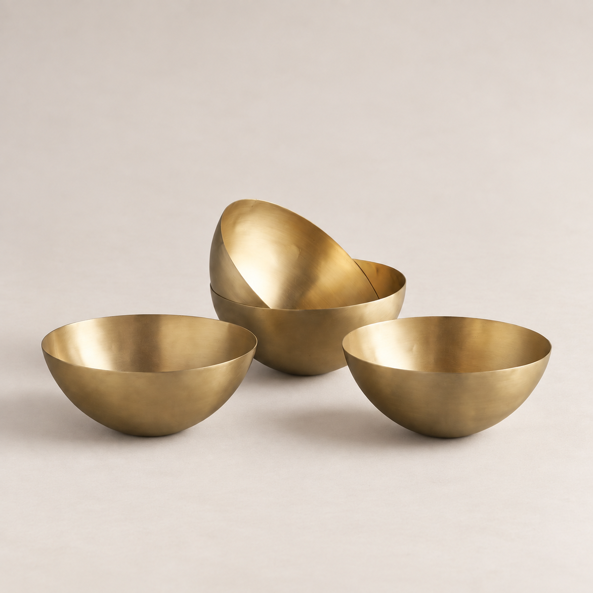 The Collective Home Bowls Petite Artisan Brass Bowls - Set of 4