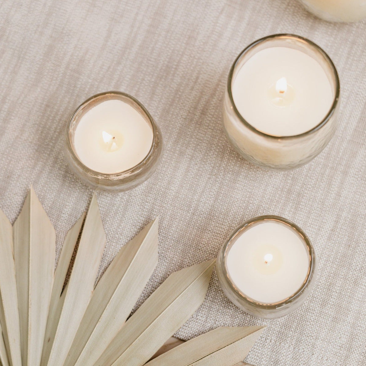 The Collective Home Candles Pebbled Filled Mini-Votive Candles - Set of 6