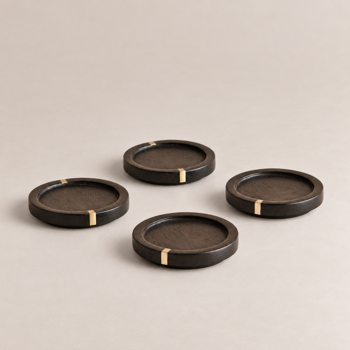 The Collective Home Coasters Mondrian Mango Wood Coasters - Set of 4