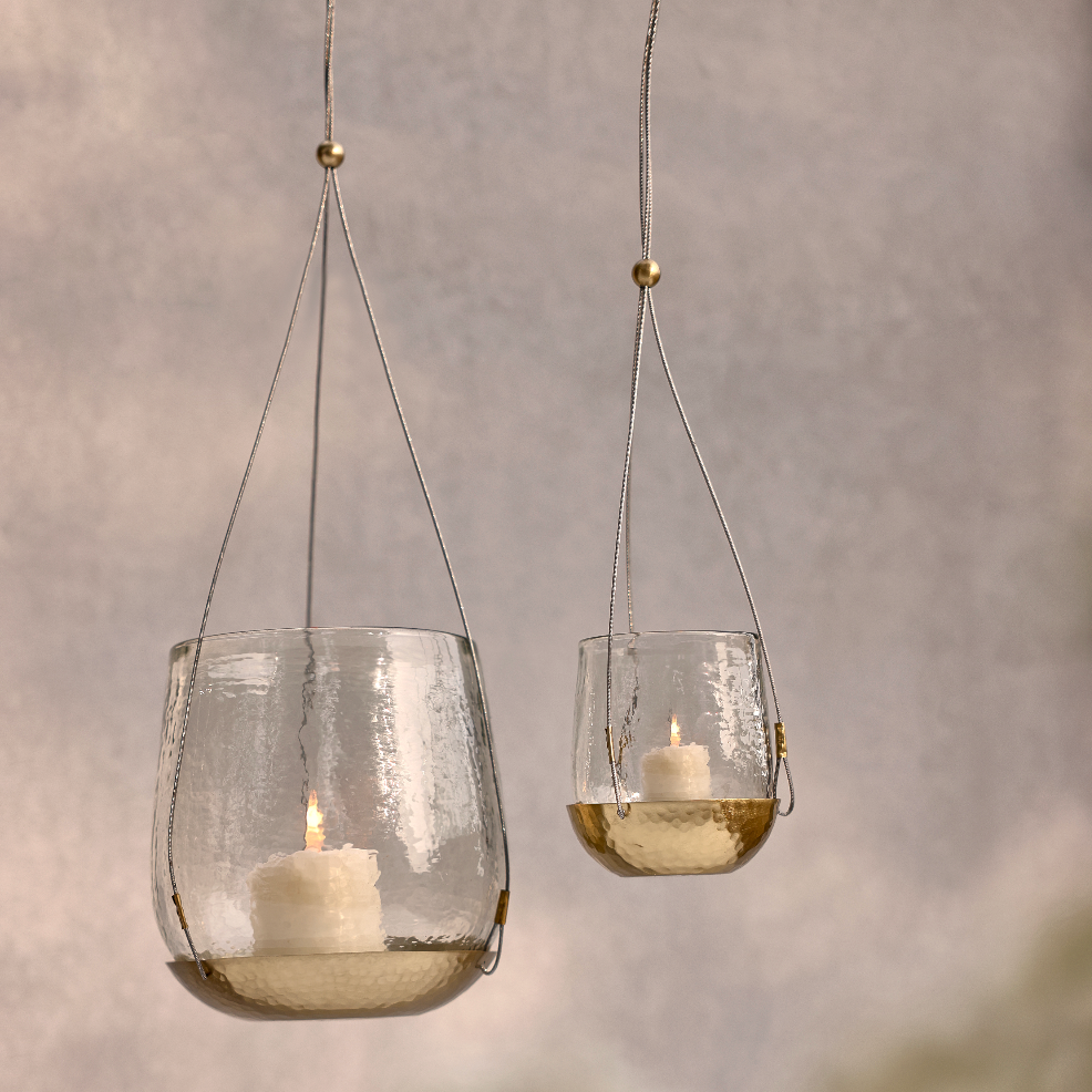 The Collective Home Pebbled Hanging Lantern