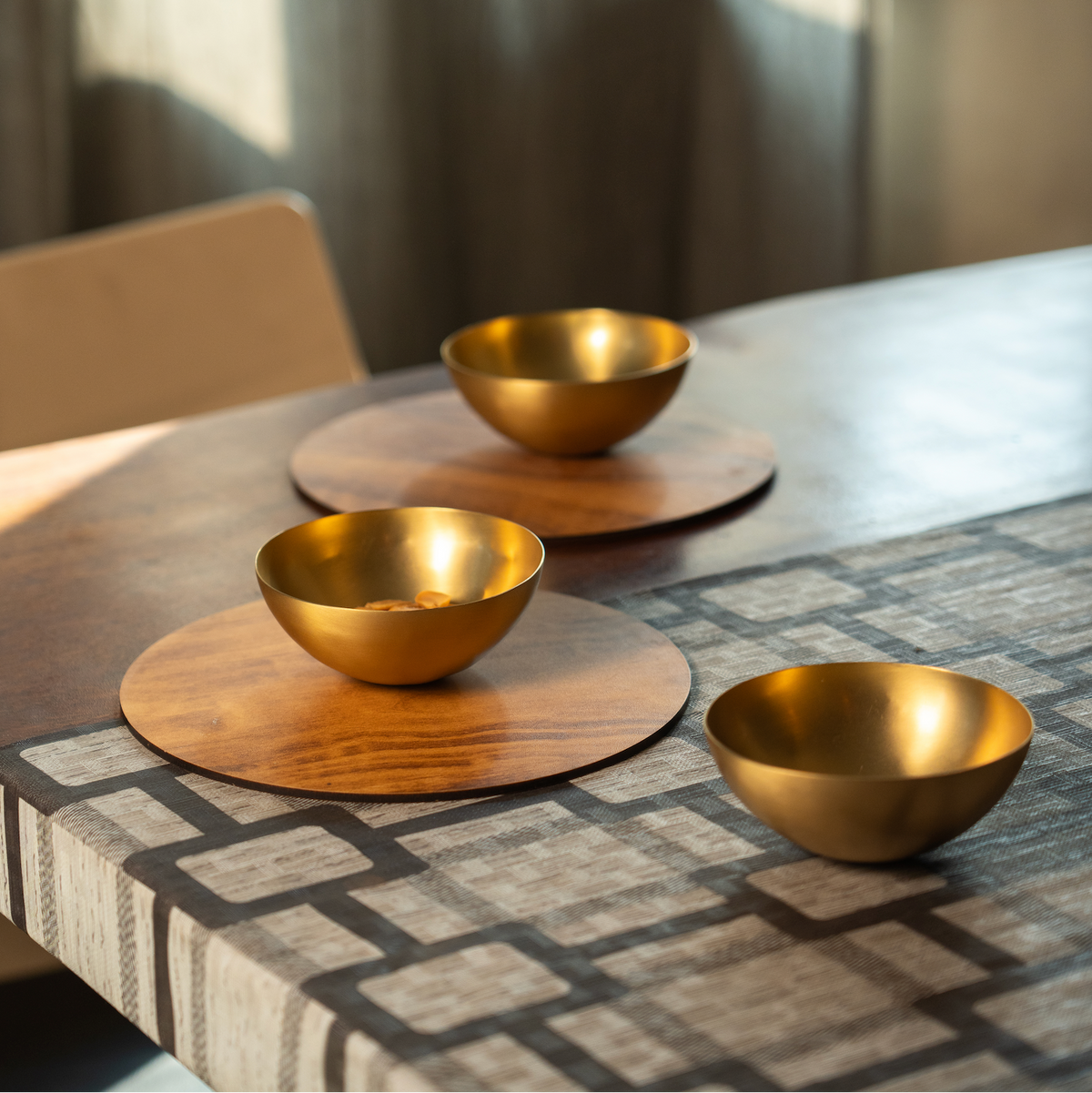 The Collective Home Serving Bowls Artisan Brass Bowls Extra Small - Set of 4