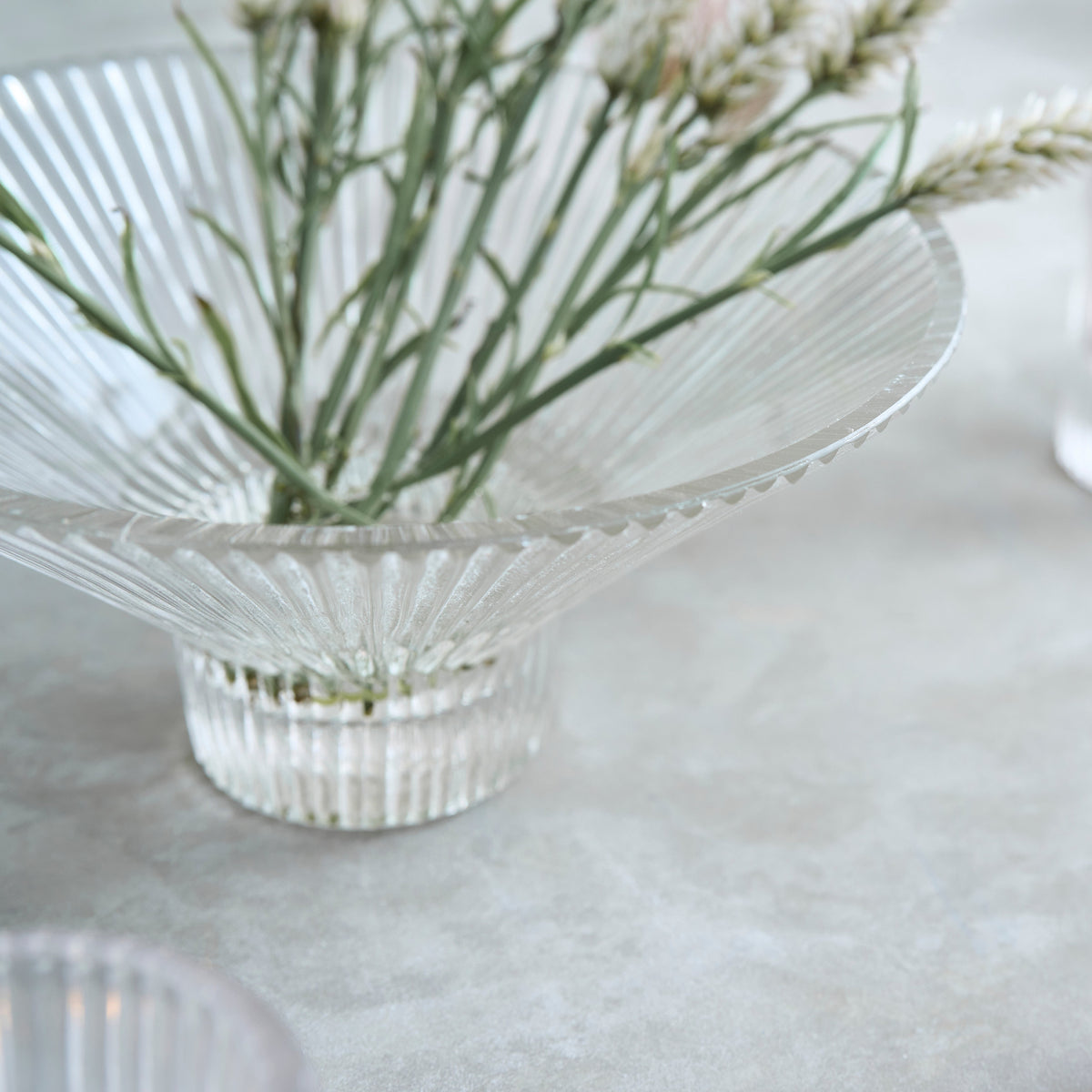 The Collective Home Serving Bowls Pressed Clear Glass Low Bowl