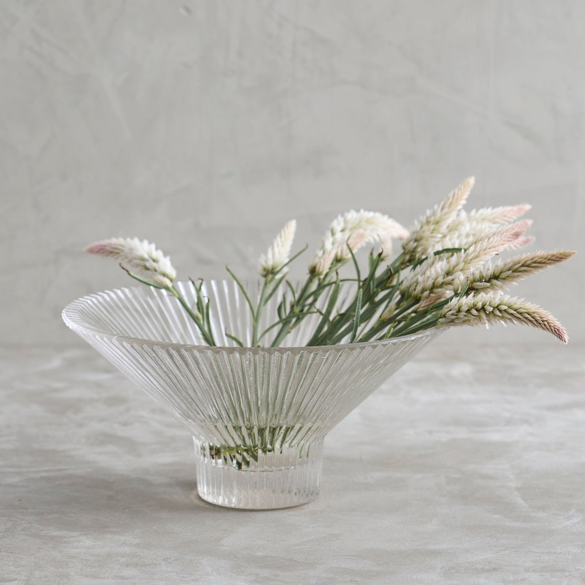 The Collective Home Serving Bowls Pressed Clear Glass Low Bowl