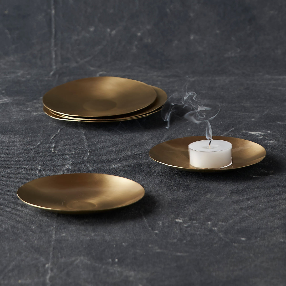 The Collective Home Side Plates Artisan Brass Plates Extra Small - Set of 6