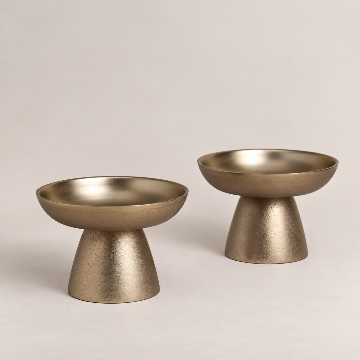 The Collective Home Trays & Risers Stinson Antique Brass Pedestals - Set of 2