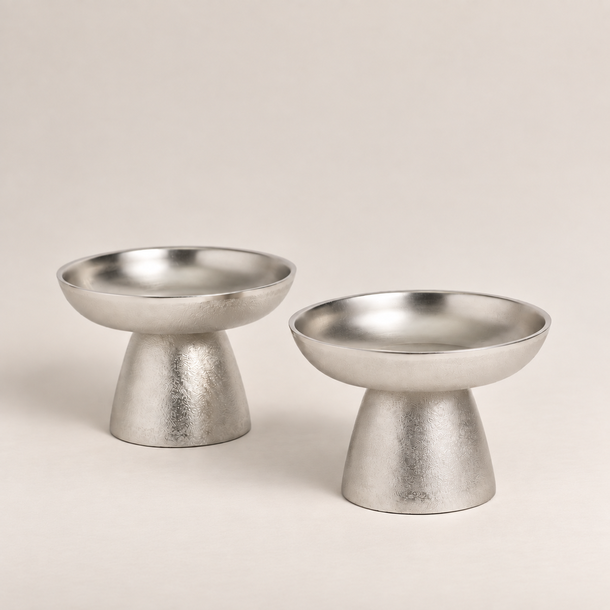 The Collective Home Trays & Risers Stinson Nickel Small Pedestals - Set of 2