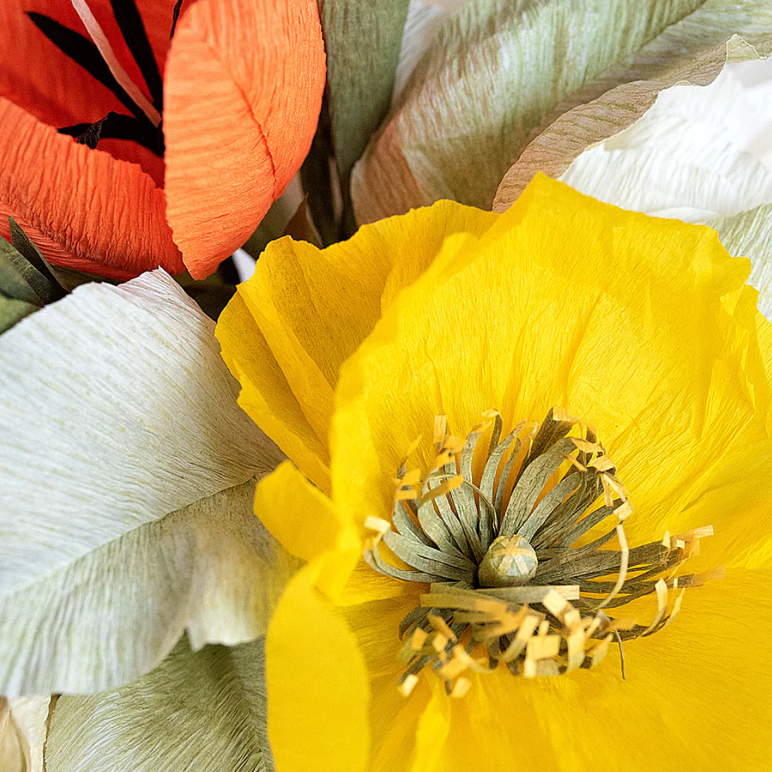 Unwilted faux flower Banana Cream Pie Bouquet