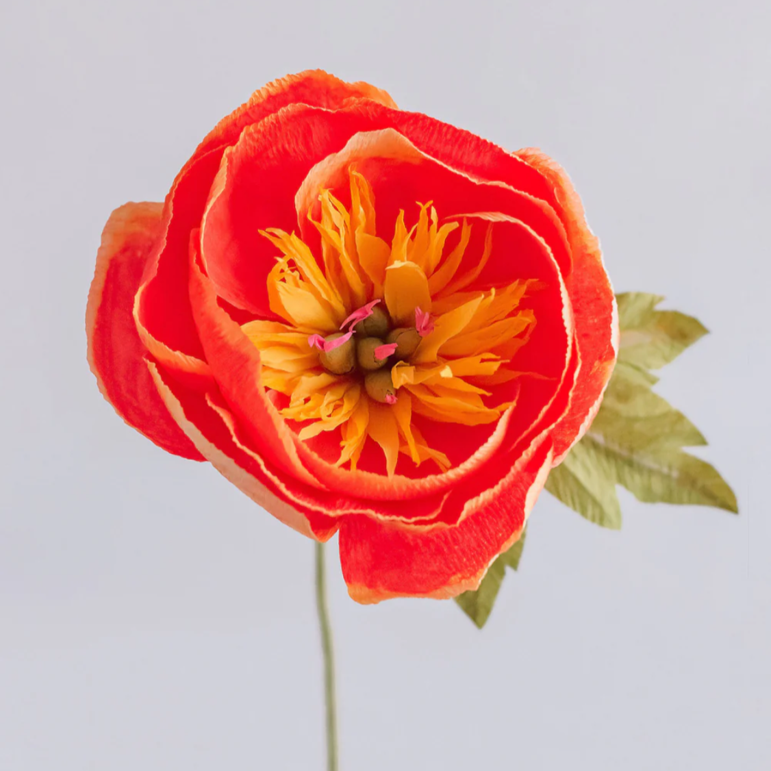 Unwilted faux flower Coral Bowl Peony