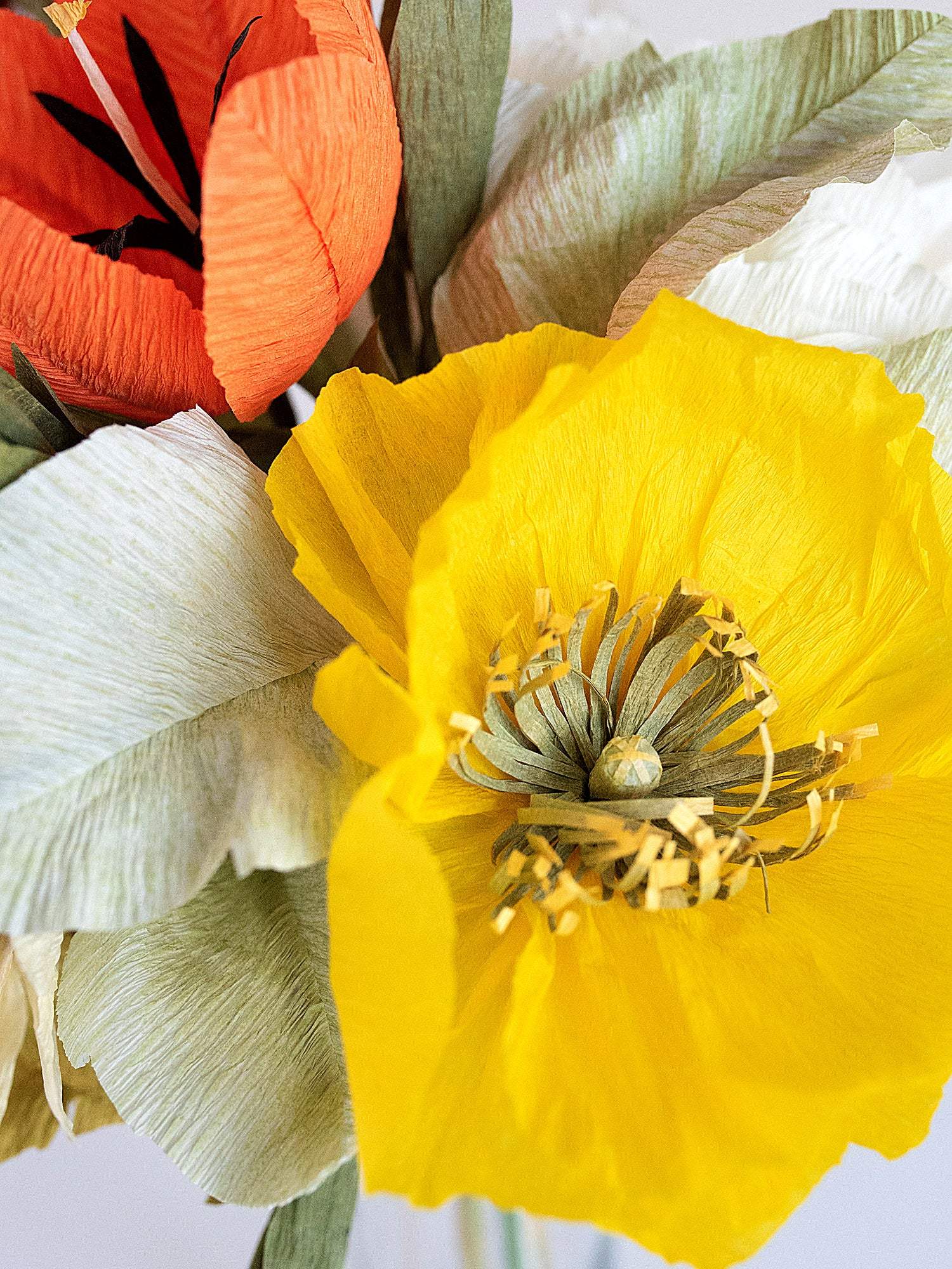 unwilted Paper Flowers Banana Cream Pie | Mixed Paper Flower Bouquet