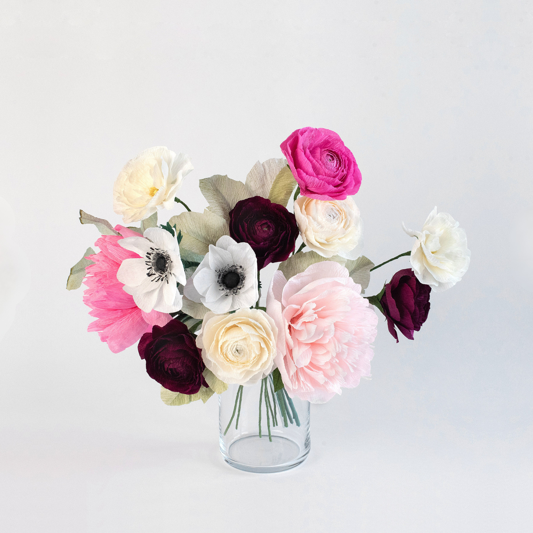 unwilted Paper Flowers Berries & Cream Bouquet
