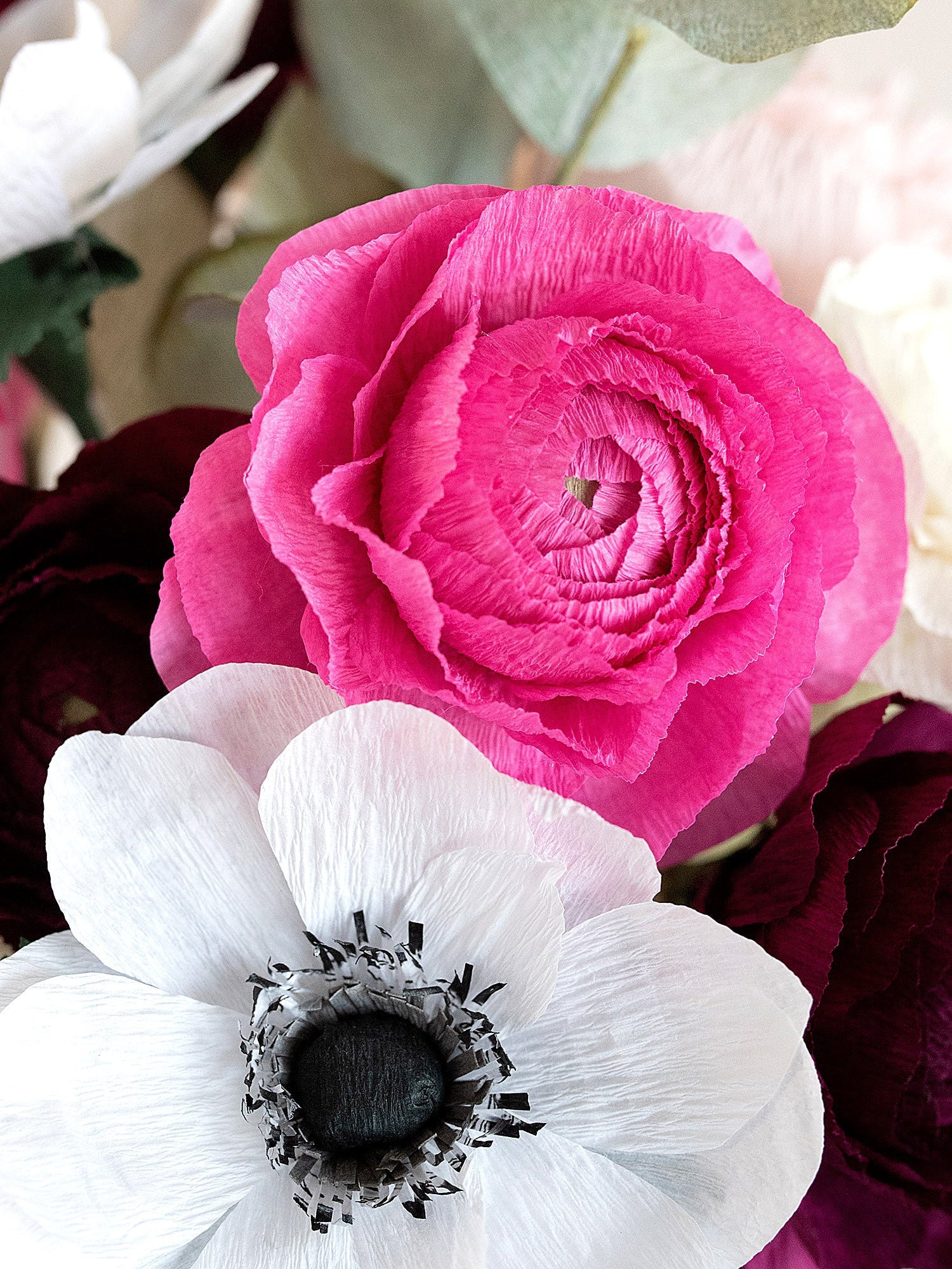 unwilted Paper Flowers Berries & Cream | Paper Flower Bouquet
