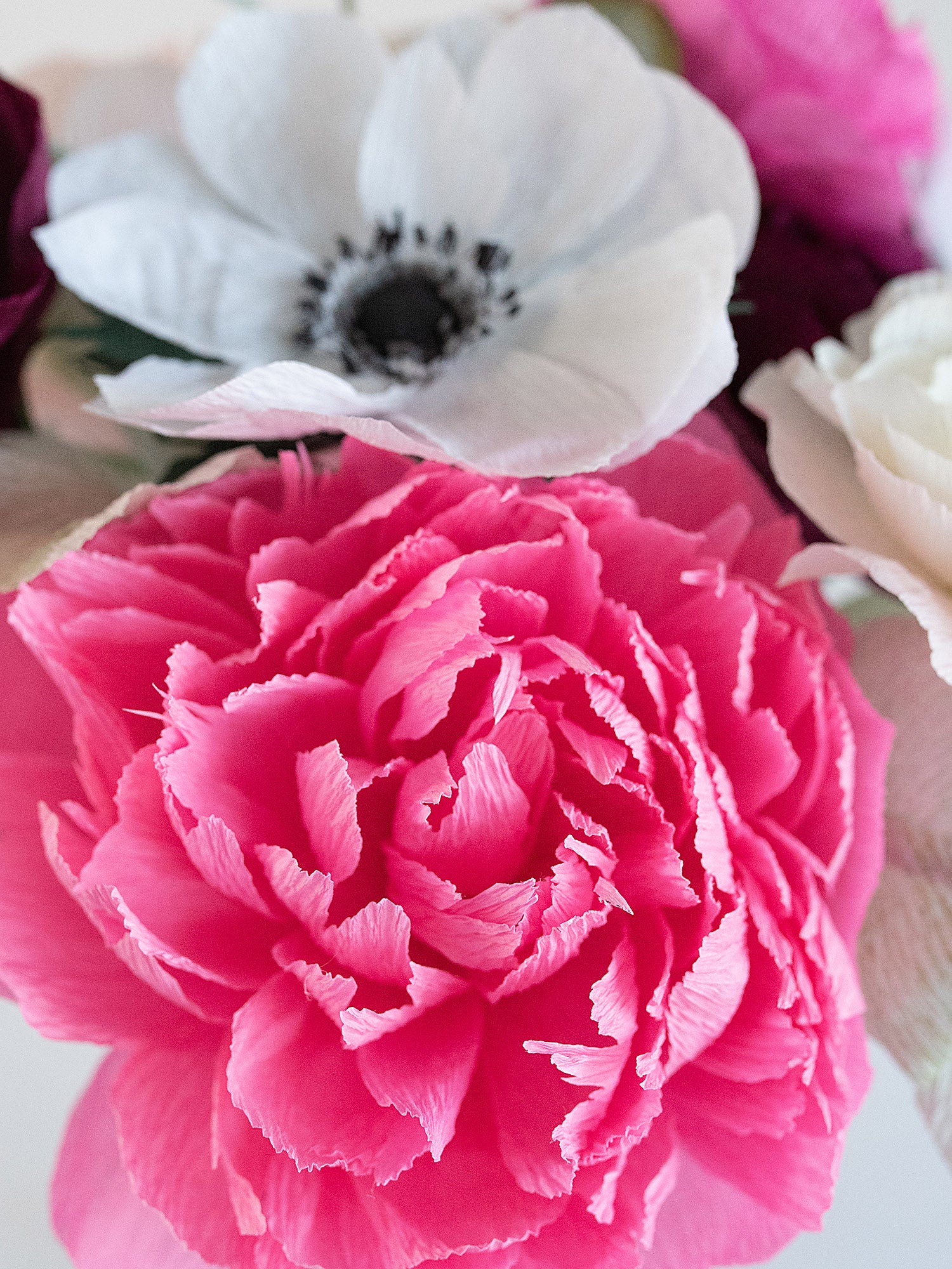 unwilted Paper Flowers Berries & Cream | Paper Flower Bouquet