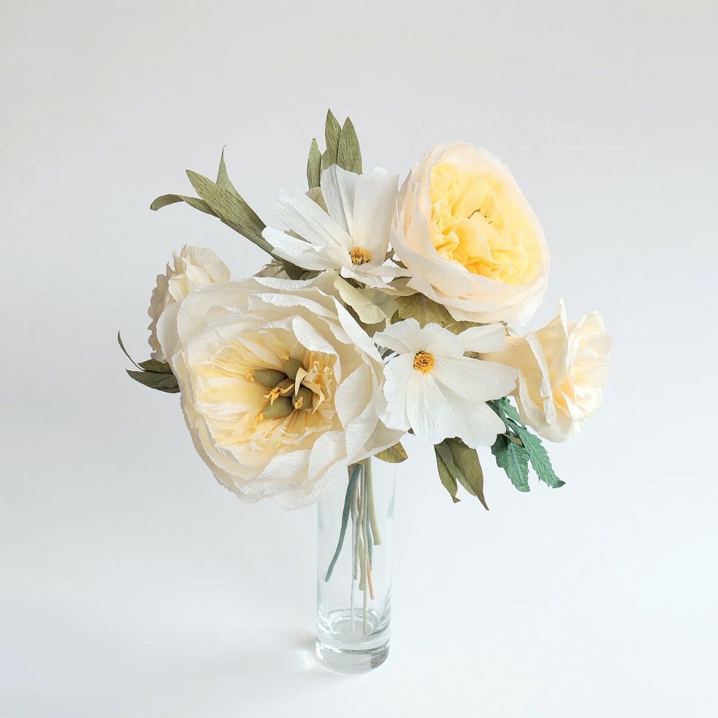 unwilted Paper Flowers Crème Brulèe Bouquet