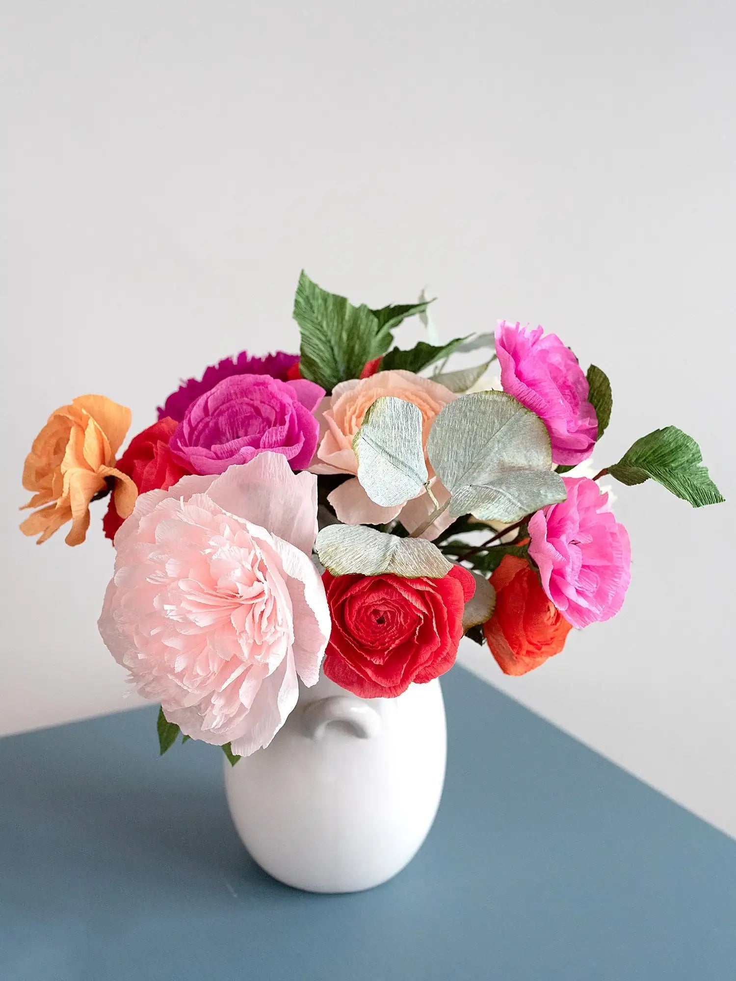 unwilted Paper Flowers Extra Spicy Please | Paper Peony and Ranunculus Bouquet