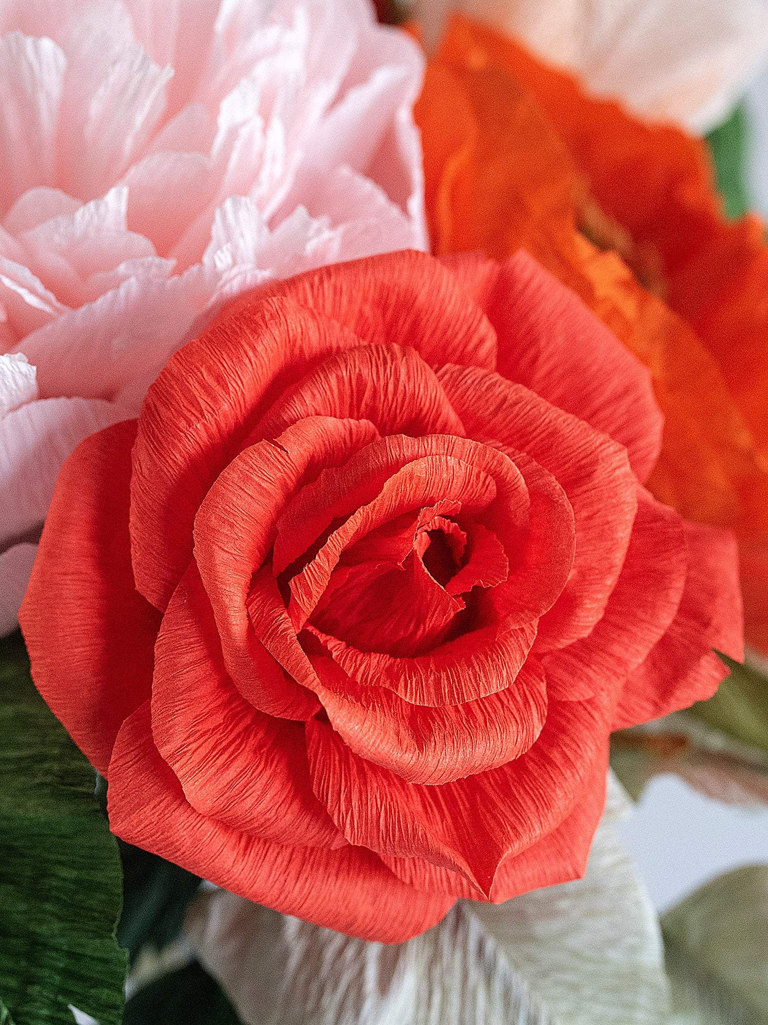 unwilted Paper Flowers Hot To Trot | Modern Paper Flower Bouquet