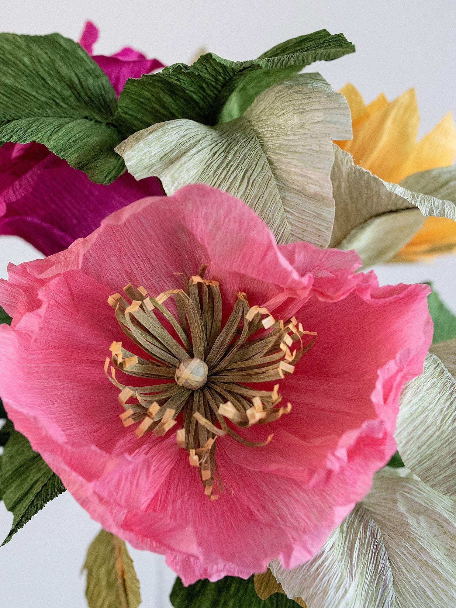 unwilted Paper Flowers Strawberry Lemonade | Mixed Paper Flower Bouquet