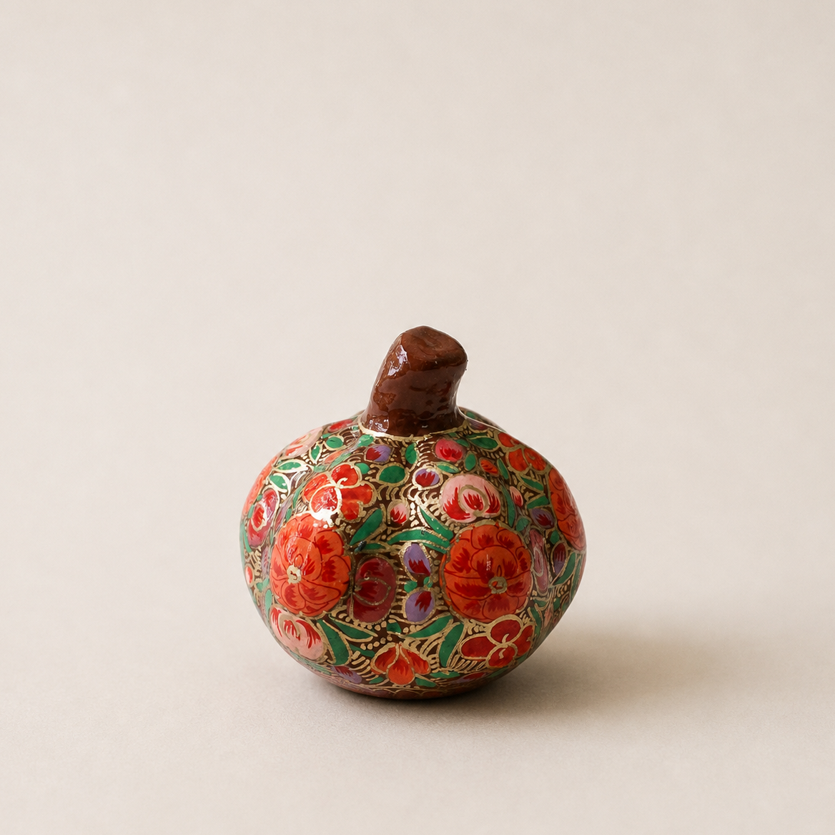 Venture Imports Decorative Objects Autumn Bloom Paper Mache Pumpkin