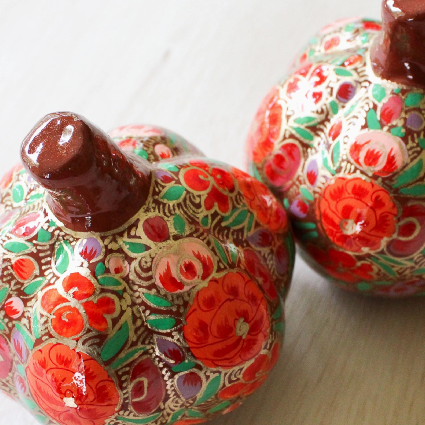 Venture Imports Decorative Objects Autumn Bloom Paper Mache Pumpkin