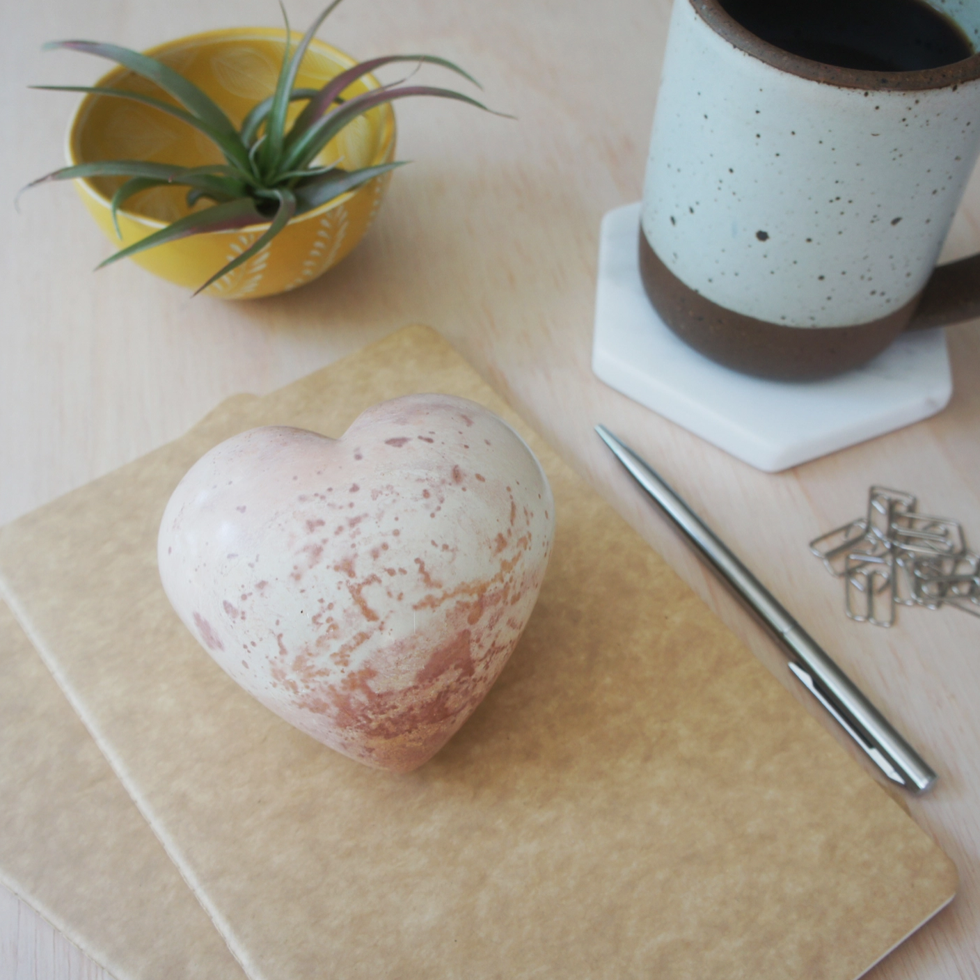 Venture Imports Decorative Objects Natural Soapstone Heart