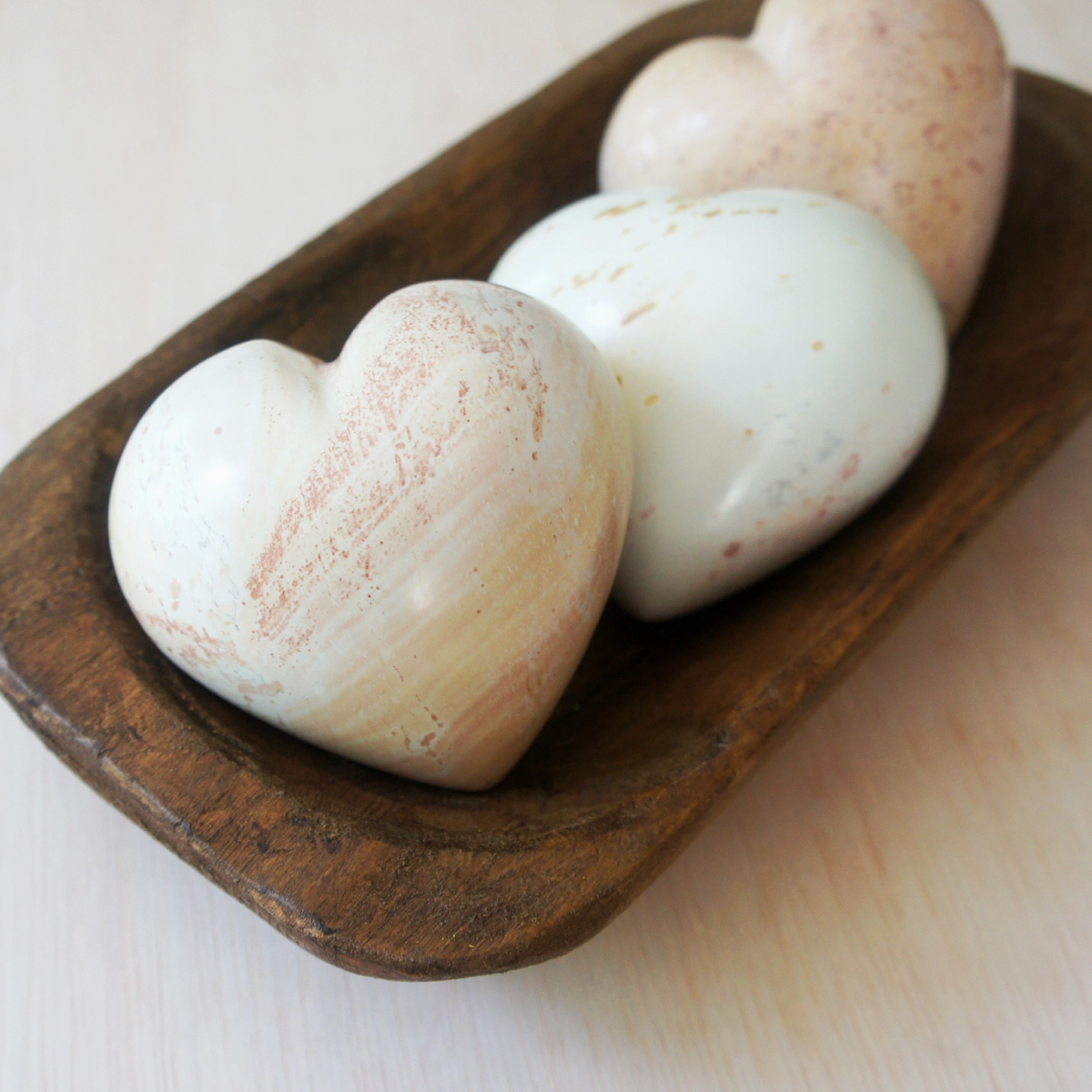 Venture Imports Decorative Objects Natural Soapstone Heart