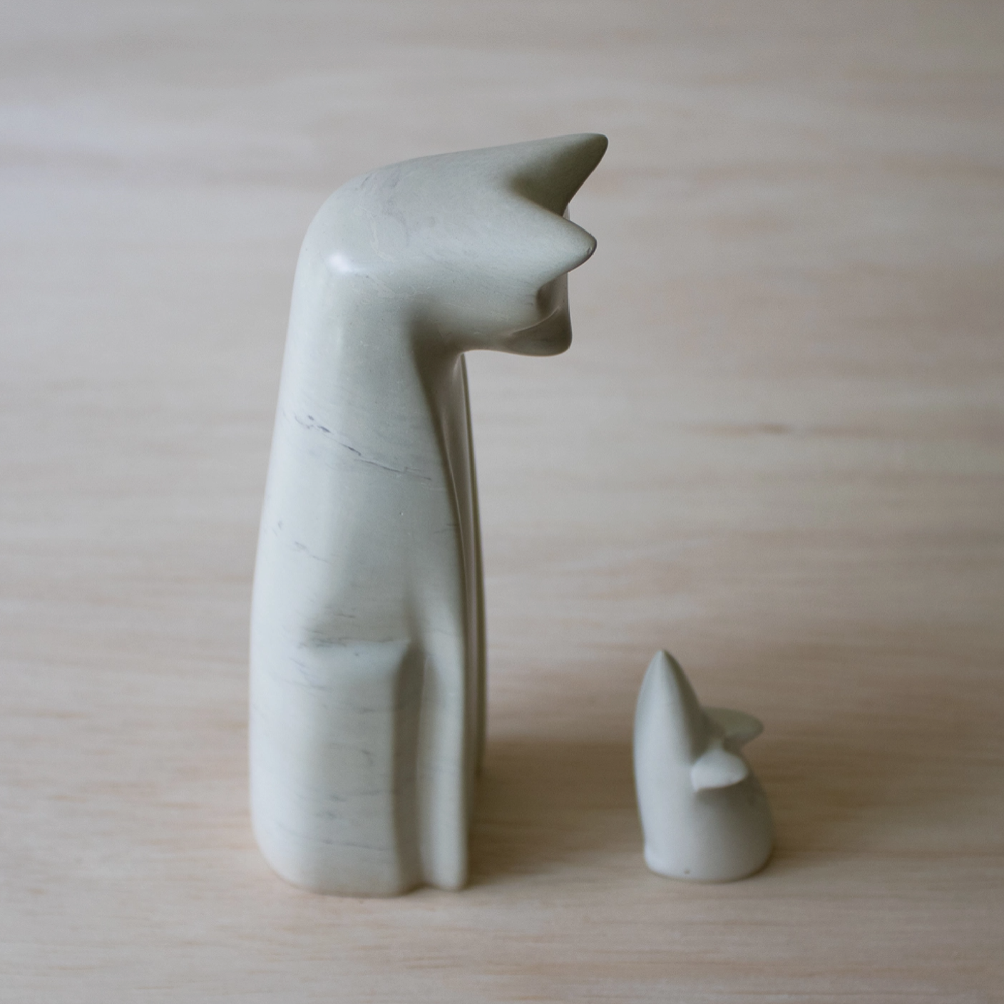 Venture Imports Decorative Objects Soapstone Cat & Mouse Sculpture