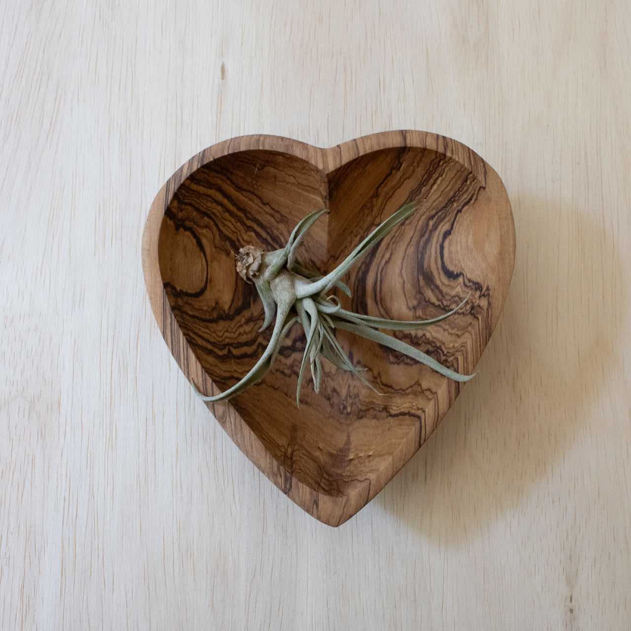 Venture Imports dish Olive Wood Heart Dish