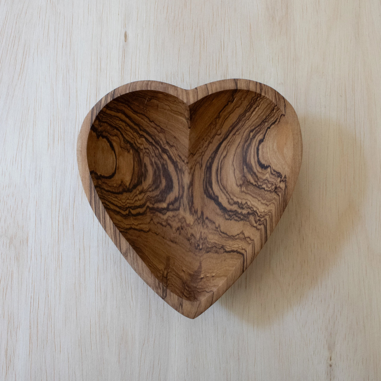 Venture Imports dish Olive Wood Heart Dish
