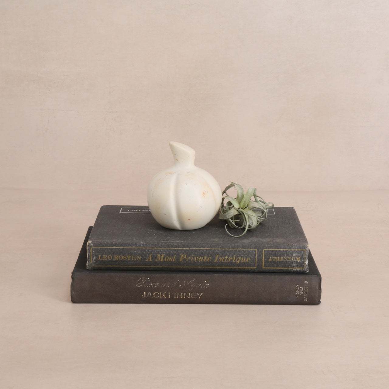 Venture Imports sculpture Hand-Carved Stone Pumpkin