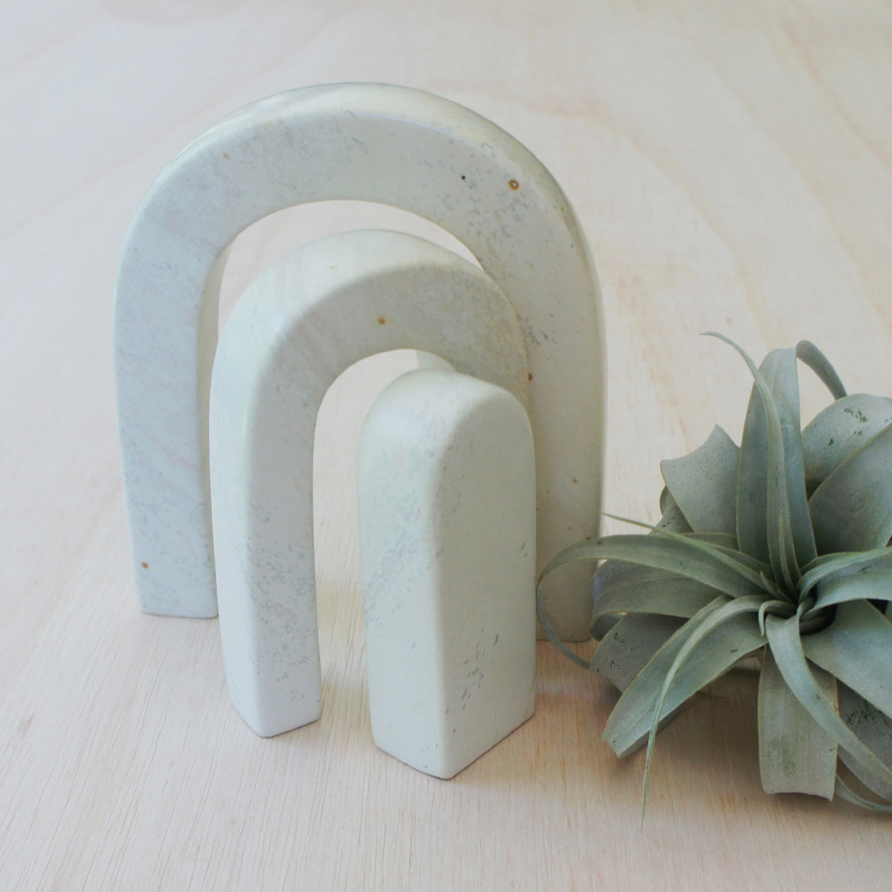 Venture Imports sculpture Hand-Carved Stone Rainbow