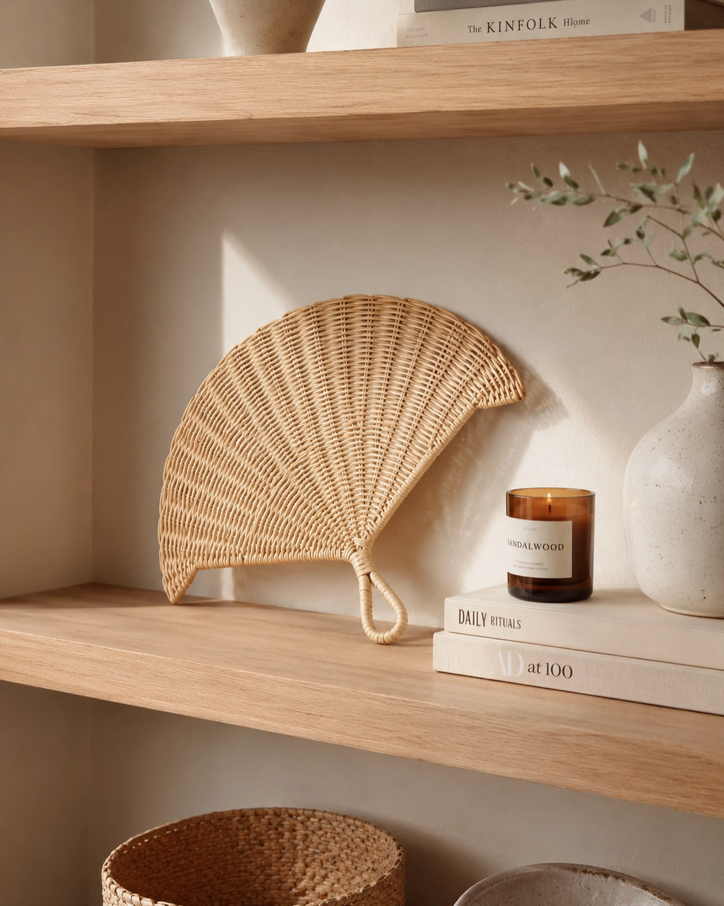 Village Thrive Decorative Objects Rattan Woven Fan