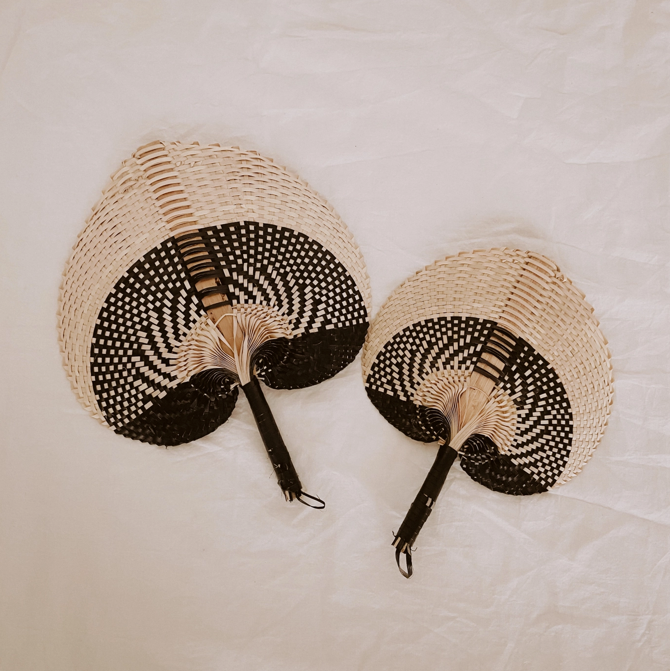 Village Thrive fan Copy of Woven Paradisio Fan Black Ombre