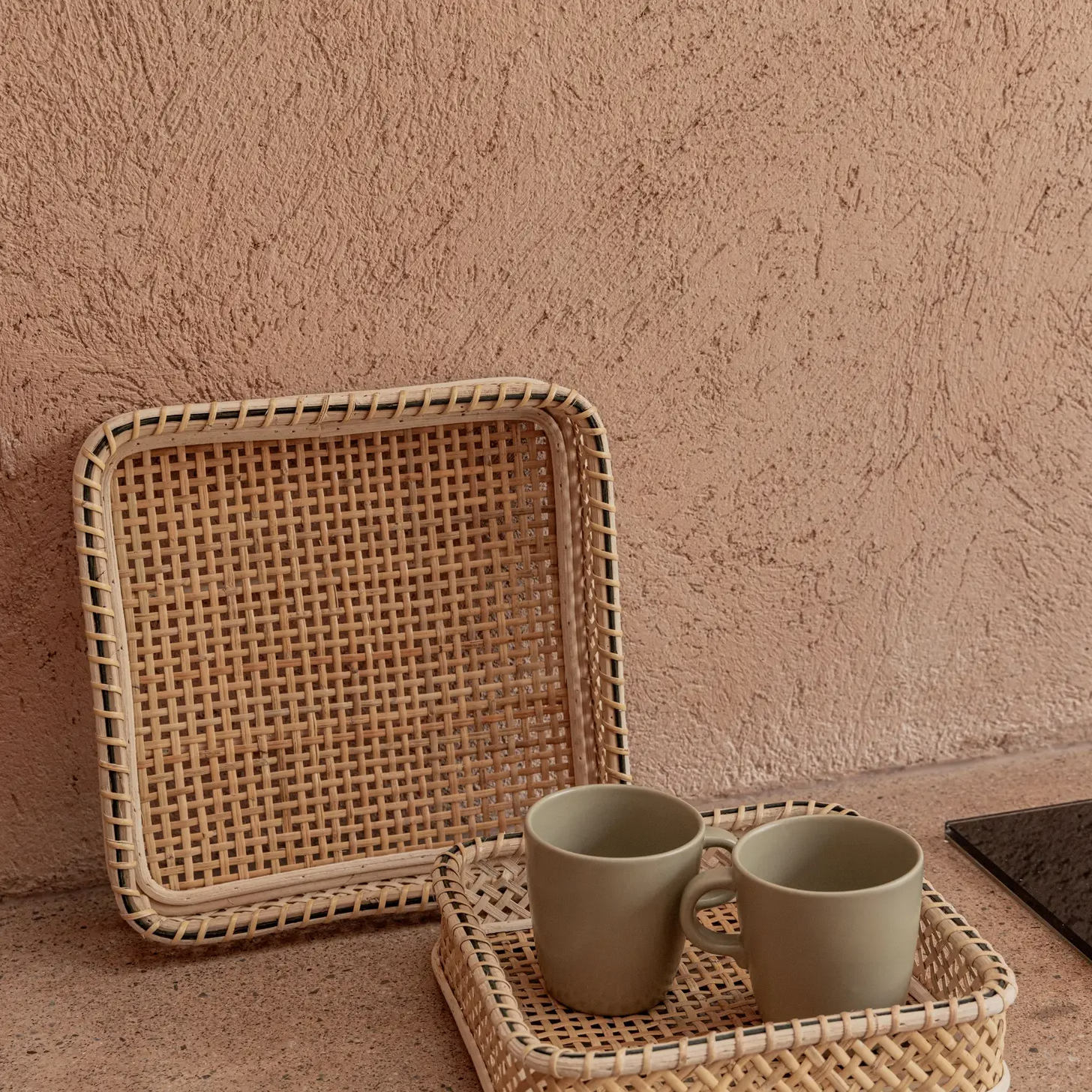 Village Thrive fan Nora Rattan Square Tray