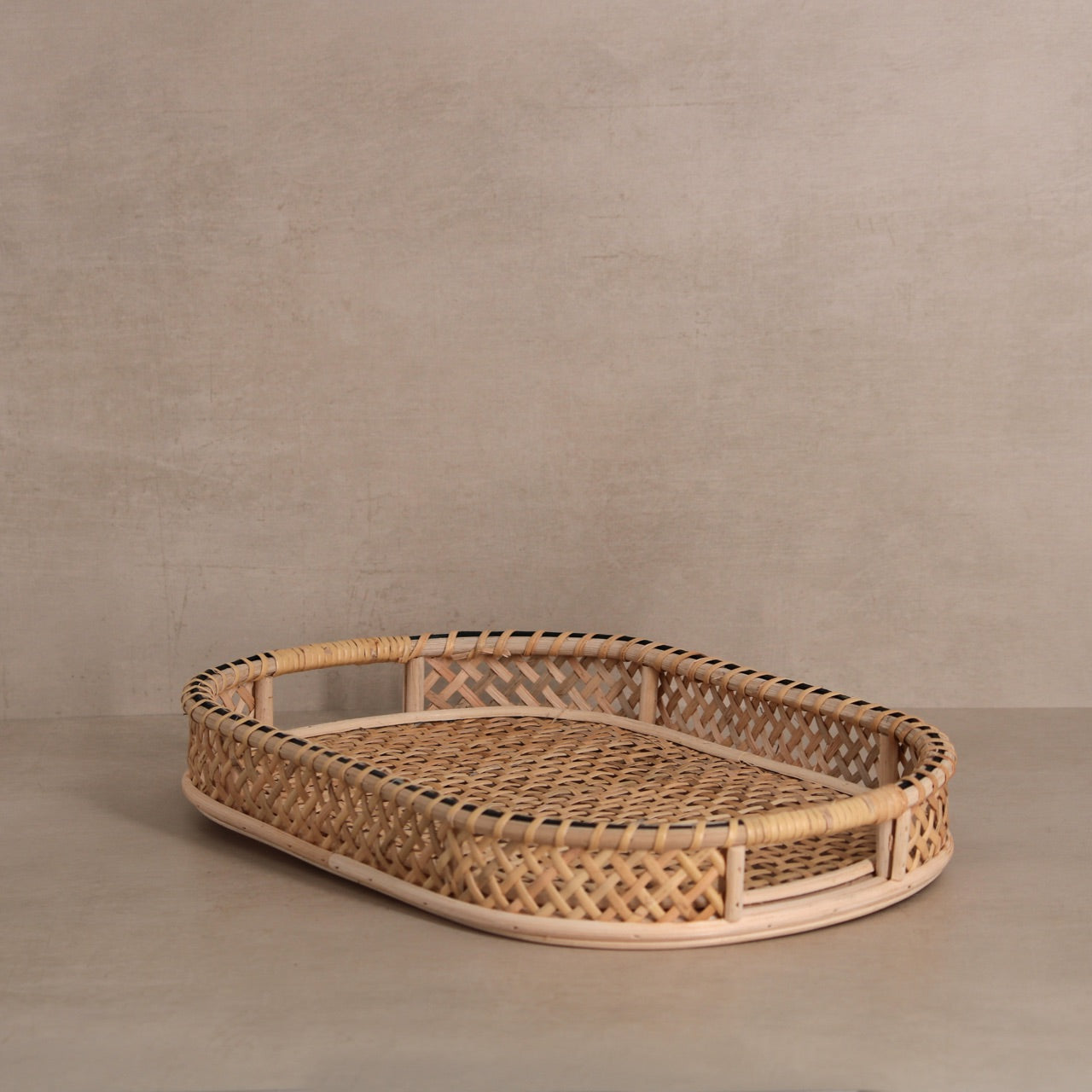 Village Thrive tray Nora Rattan Oval Tray